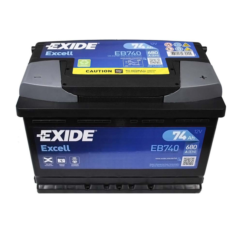 EXIDE Excell (EB740) 74Аh 680Ah R+ купити в інтернет-магазині АКБ